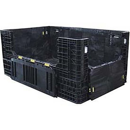 ORBIS Heavy-Duty BulkPak Container, 78L x 48W x 34H, 1500 Lbs. Capacity, Black HDR7848-34